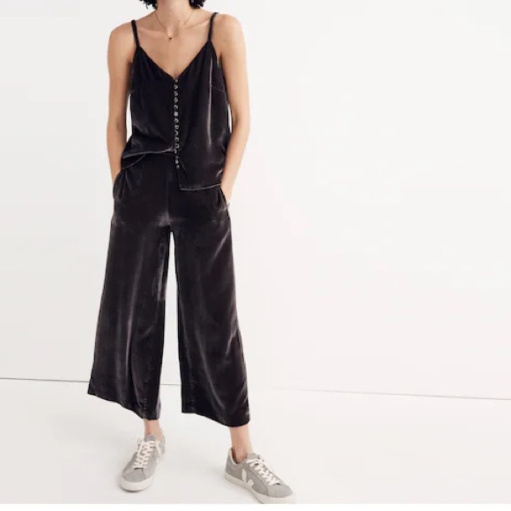 Madewell Velvet Wide Leg Culottes